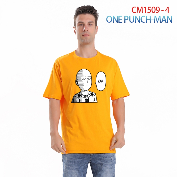 One Punch Man Printed short-sleeved cotton T-shirt from S to 4XL   CM-1509-4