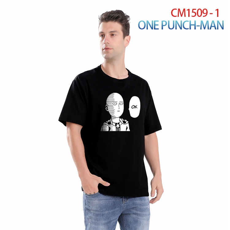 One Punch Man Printed short-sleeved cotton T-shirt from S to 4XL  CM-1509-1