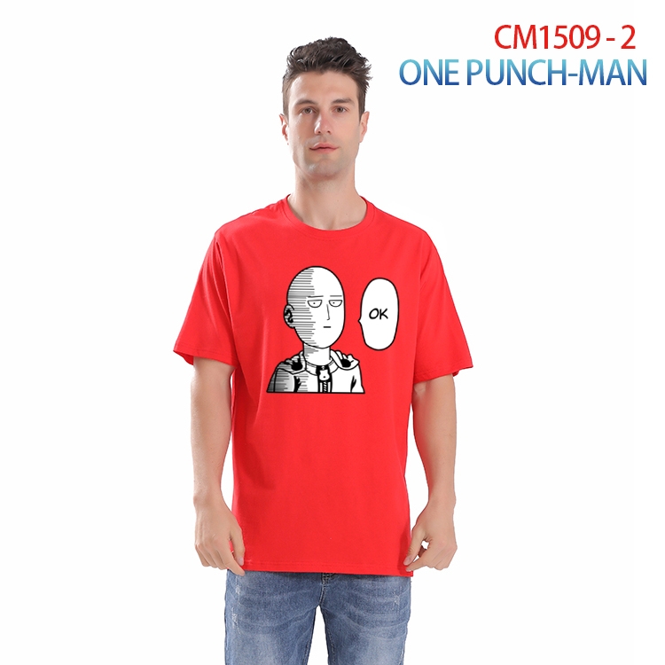 One Punch Man Printed short-sleeved cotton T-shirt from S to 4XL   CM-1509-2