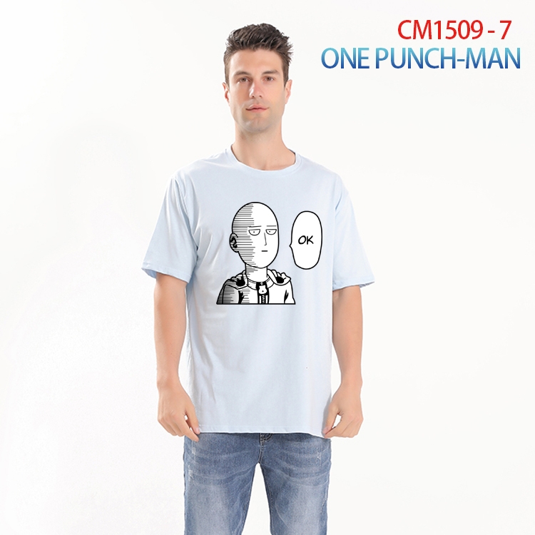 One Punch Man Printed short-sleeved cotton T-shirt from S to 4XL   CM-1509-7