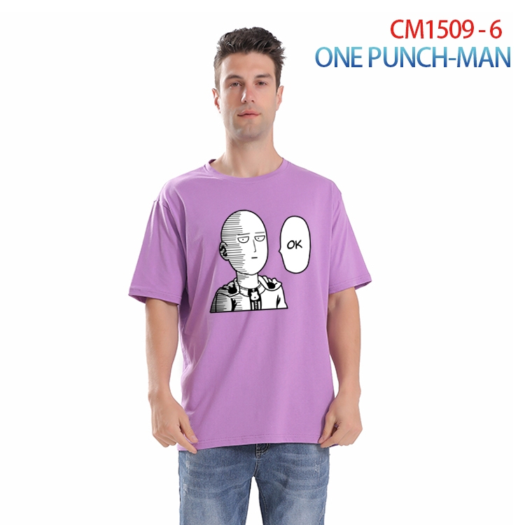 One Punch Man Printed short-sleeved cotton T-shirt from S to 4XL   CM-1509-6