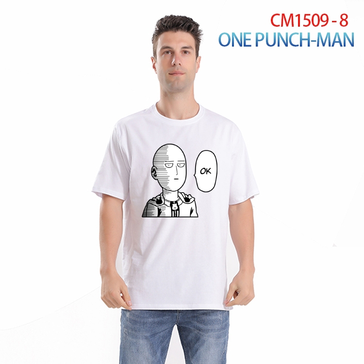One Punch Man Printed short-sleeved cotton T-shirt from S to 4XL CM-1509-8