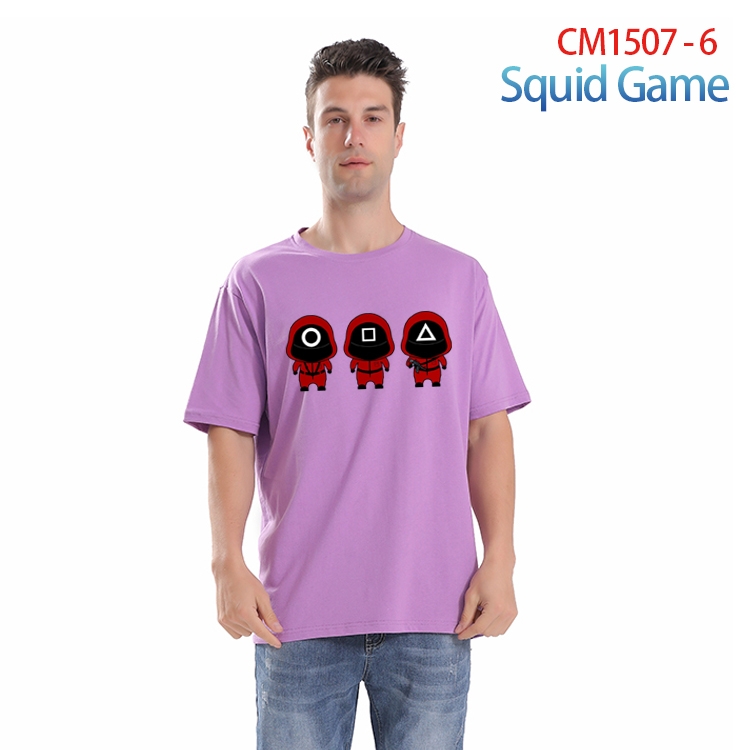 Squid game  Printed short-sleeved cotton T-shirt from S to 4XL  CM-1507-6 