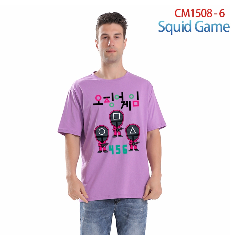 Squid game  Printed short-sleeved cotton T-shirt from S to 4XL   CM-1508-6