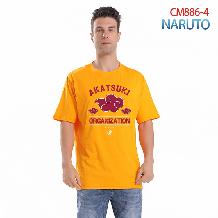 Naruto Printed short-sleeved cotton T-shirt from S to 4XL  CM-886-4
