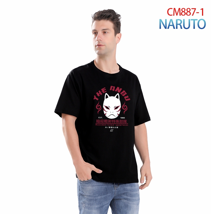 Naruto Printed short-sleeved cotton T-shirt from S to 4XL   CM-887-1