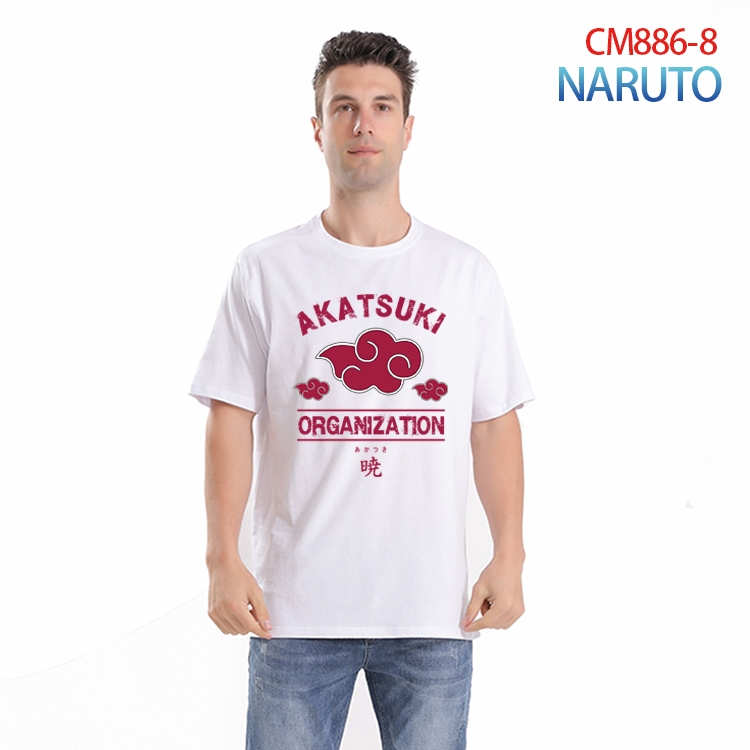 Naruto Printed short-sleeved cotton T-shirt from S to 4XL   CM-886-8