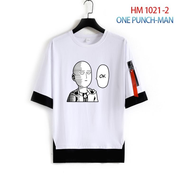 One Punch Man round neck fake two loose T-shirts from S to 4XL  HM-1021-2
