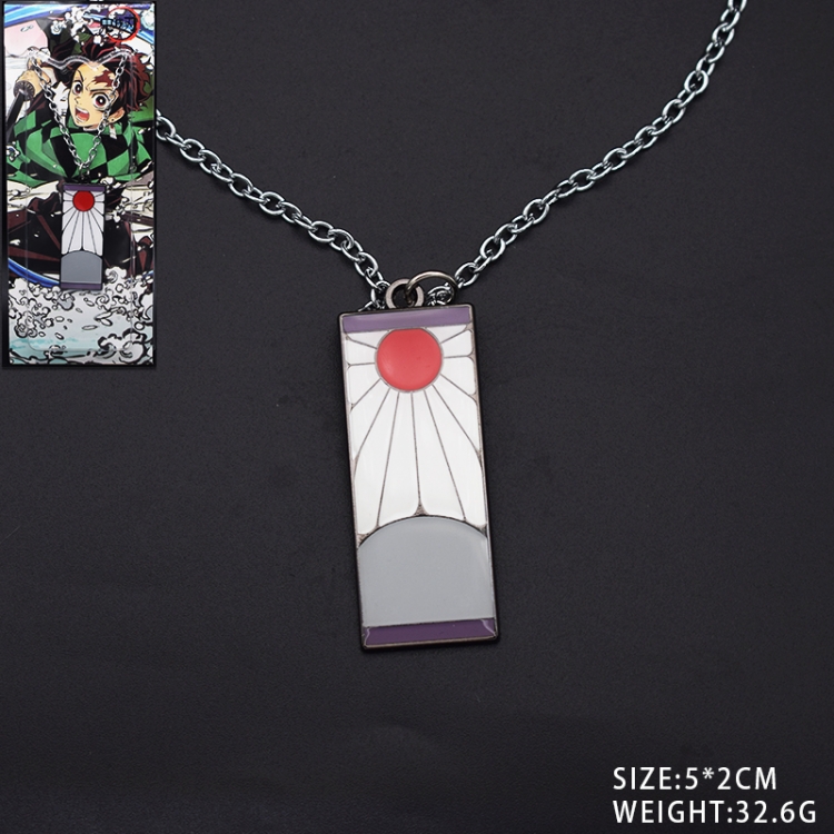 Demon Slayer Kimets Anime cartoon metal necklace pendant style A