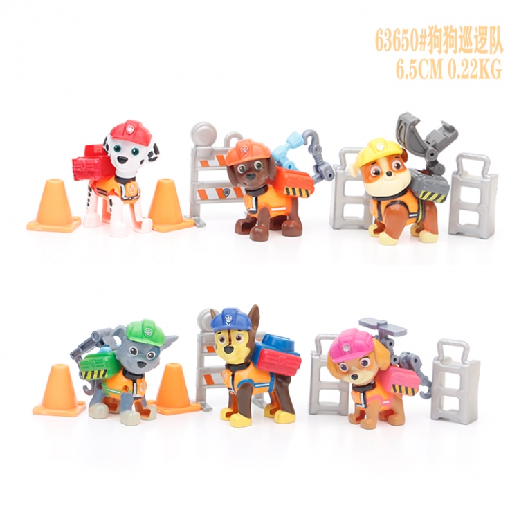 PAW Patrol  Bagged Figure Decoration Model 6.5cm  a set of 6