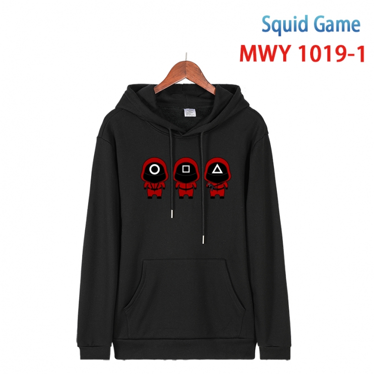 Squid game Long sleeve hooded patch pocket cotton sweatshirt from S to 4XL MQY-1019