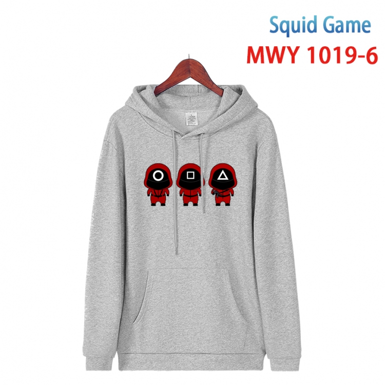 Squid game Long sleeve hooded patch pocket cotton sweatshirt from S to 4XL MQY-1019-6