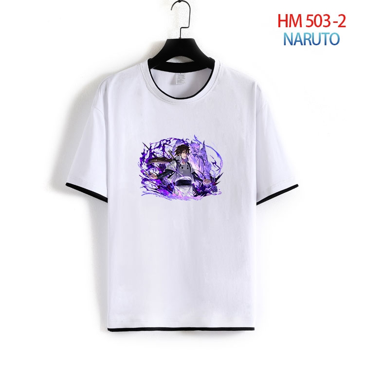 Naruto Cotton round neck short sleeve T-shirt from S to 4XL HM-503-2