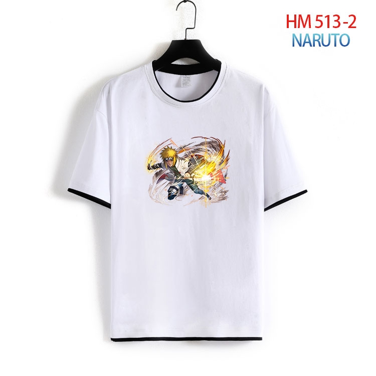 Naruto Cotton round neck short sleeve T-shirt from S to 4XL HM-513-2