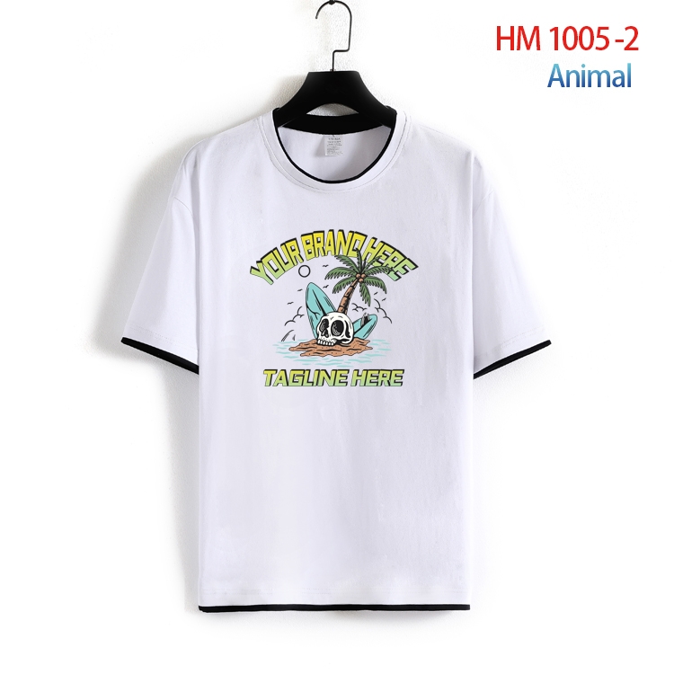 Animal Cotton round neck short sleeve T-shirt from S to 4XL HM-1005-2