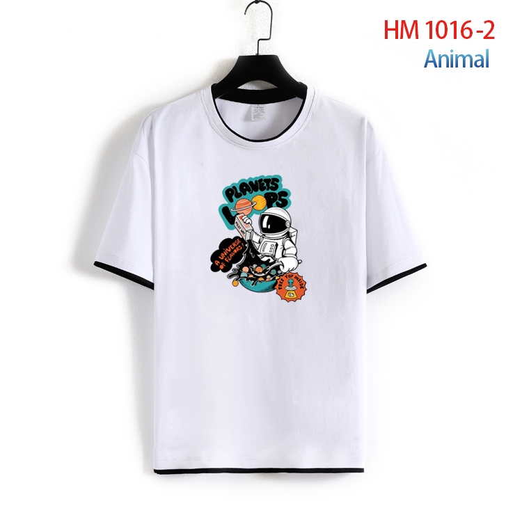 Animal Cotton round neck short sleeve T-shirt from S to 4XL  HM-1016-2