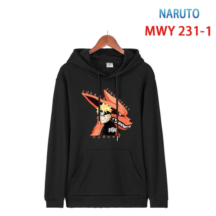 Naruto Long sleeve hooded patch pocket cotton sweatshirt from S to 4XL   MWY-231-1