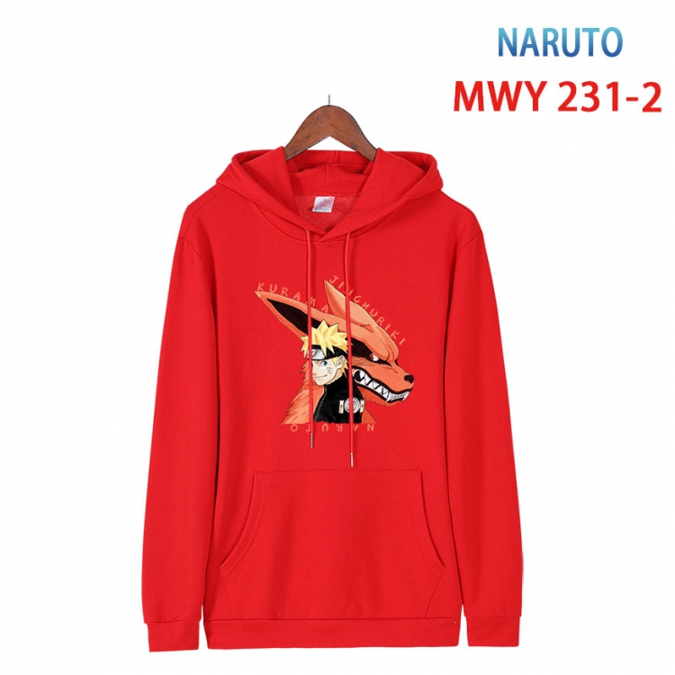 Naruto Long sleeve hooded patch pocket cotton sweatshirt from S to 4XL  MWY-231-2