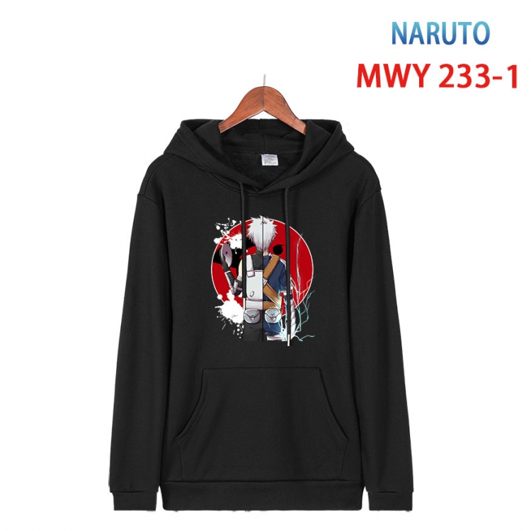 Naruto Long sleeve hooded patch pocket cotton sweatshirt from S to 4XL  MWY-233-1