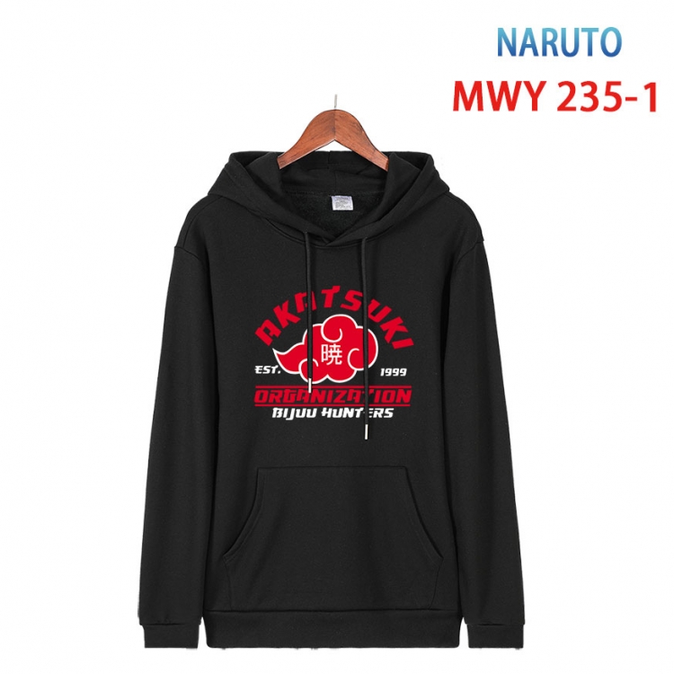Naruto Long sleeve hooded patch pocket cotton sweatshirt from S to 4XL  MWY-235-1