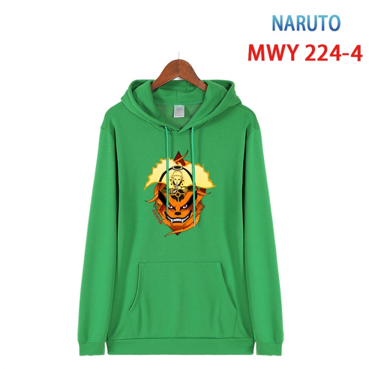 Naruto Long sleeve hooded patch pocket cotton sweatshirt from S to 4XL  MWY-224-4