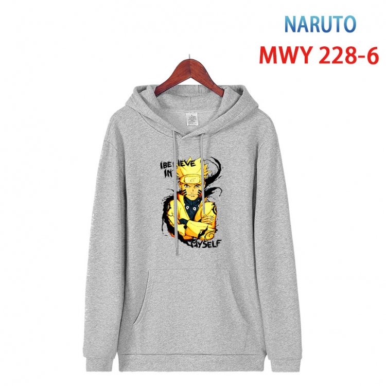 Naruto Long sleeve hooded patch pocket cotton sweatshirt from S to 4XL MWY-228-6