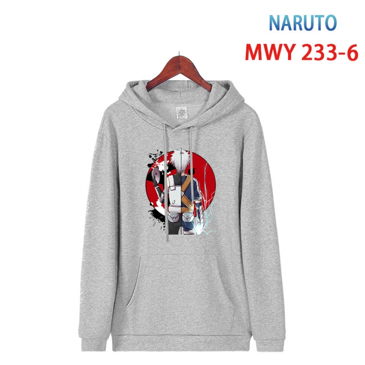 Naruto Long sleeve hooded patch pocket cotton sweatshirt from S to 4XL   MWY-233-6