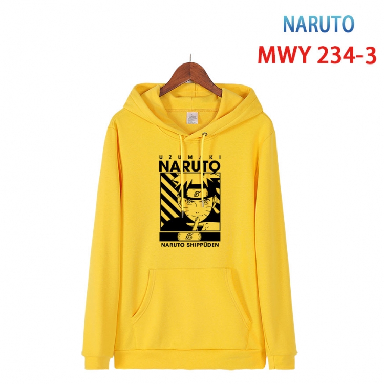 Naruto Long sleeve hooded patch pocket cotton sweatshirt from S to 4XL  MWY-234-3