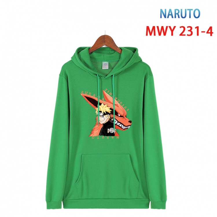 Naruto Long sleeve hooded patch pocket cotton sweatshirt from S to 4XL  MWY-231-4