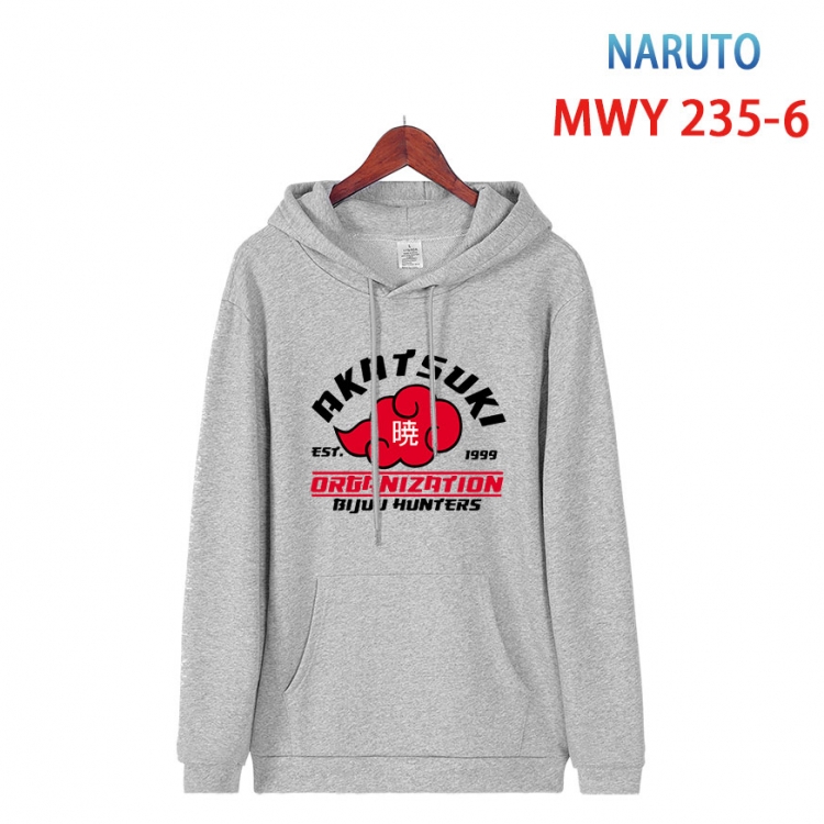 Naruto Long sleeve hooded patch pocket cotton sweatshirt from S to 4XL  MWY-235-6