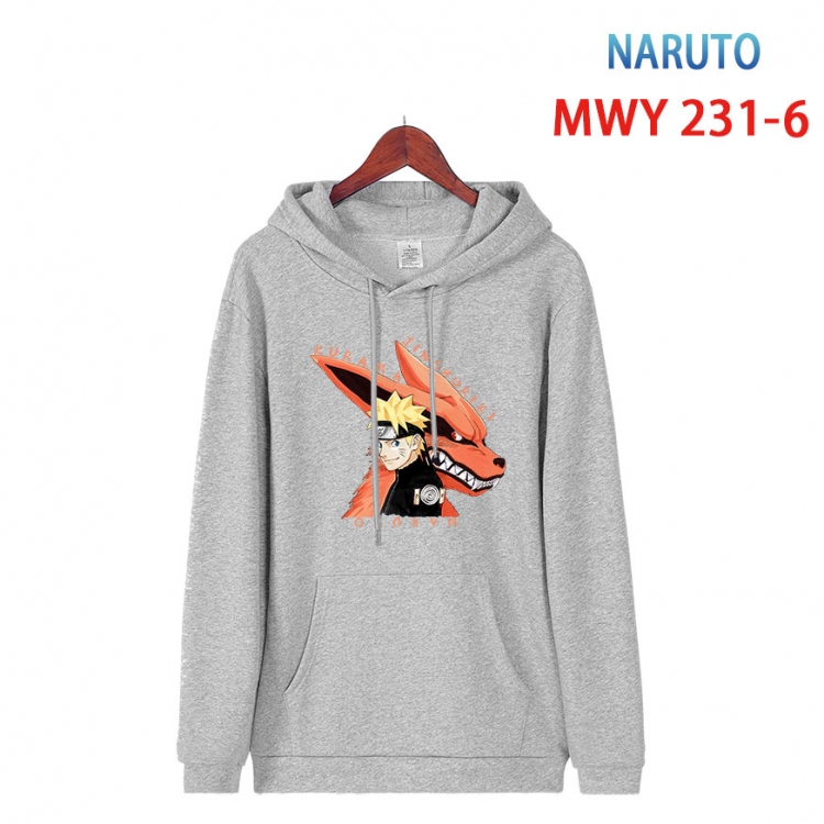 Naruto Long sleeve hooded patch pocket cotton sweatshirt from S to 4XL MWY-231-6