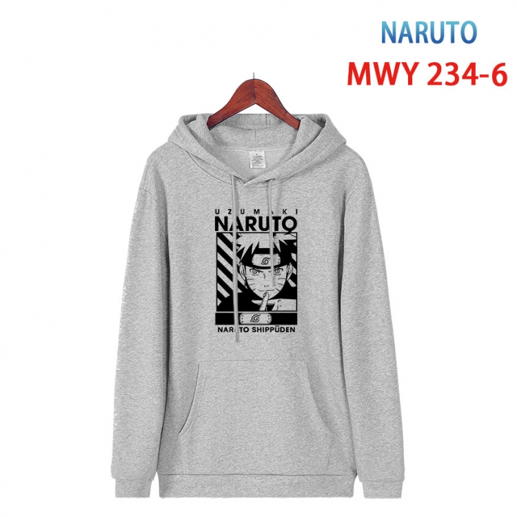 Naruto Long sleeve hooded patch pocket cotton sweatshirt from S to 4XL  MWY-234-6