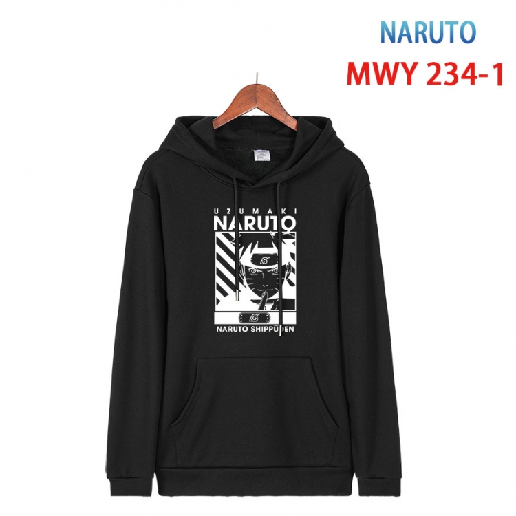Naruto Long sleeve hooded patch pocket cotton sweatshirt from S to 4XL  MWY-234-1