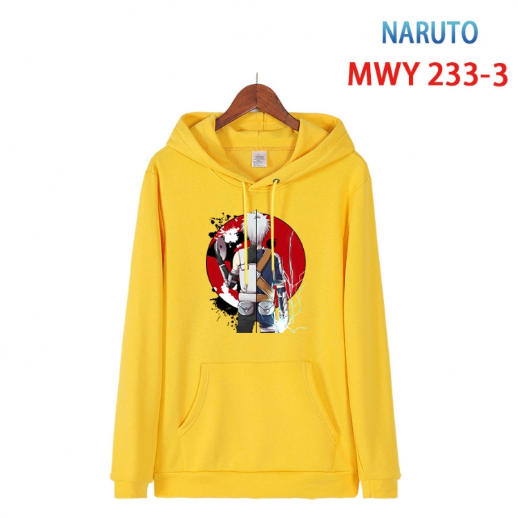 Naruto Long sleeve hooded patch pocket cotton sweatshirt from S to 4XL  MWY-233-3