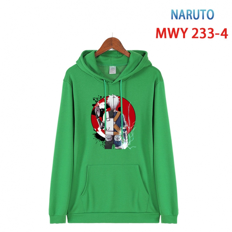 Naruto Long sleeve hooded patch pocket cotton sweatshirt from S to 4XL  MWY-233-4