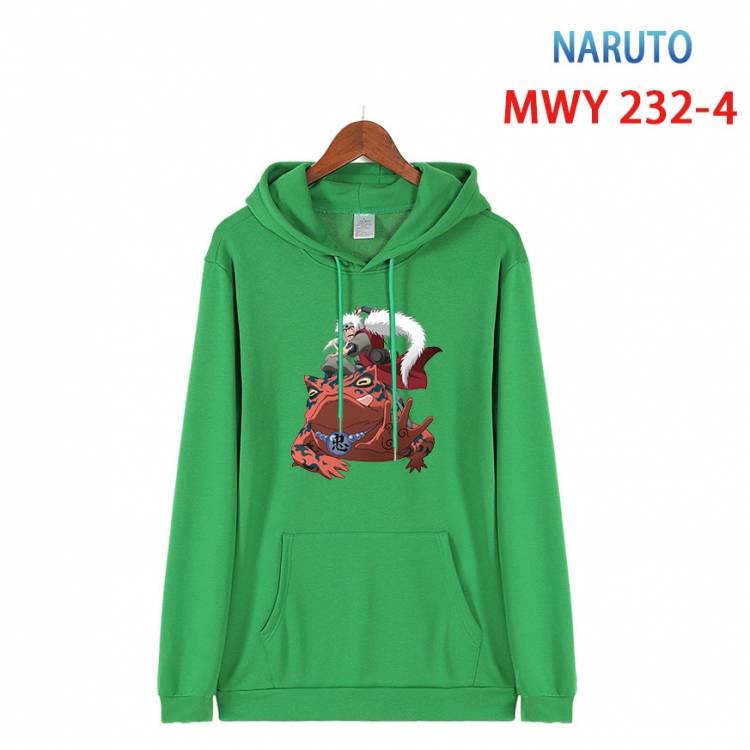 Naruto Long sleeve hooded patch pocket cotton sweatshirt from S to 4XL  MWY-232-4