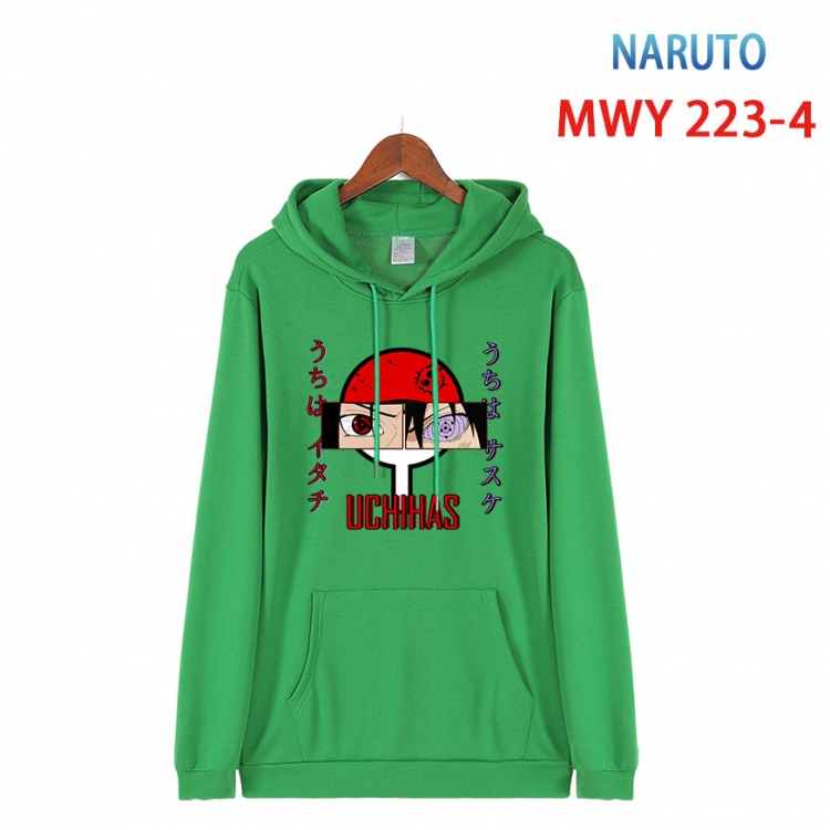 Naruto Long sleeve hooded patch pocket cotton sweatshirt from S to 4XL  MWY-223-4