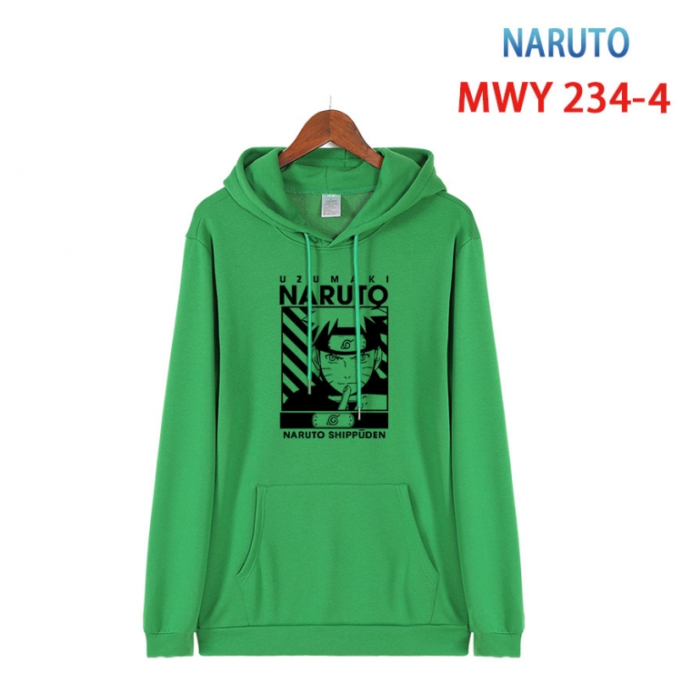Naruto Long sleeve hooded patch pocket cotton sweatshirt from S to 4XL MWY-234-4