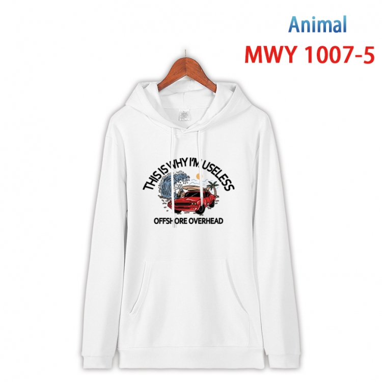 Animal Crossing Long sleeve hooded patch pocket cotton sweatshirt from S to 4XL   MQY-1007-5