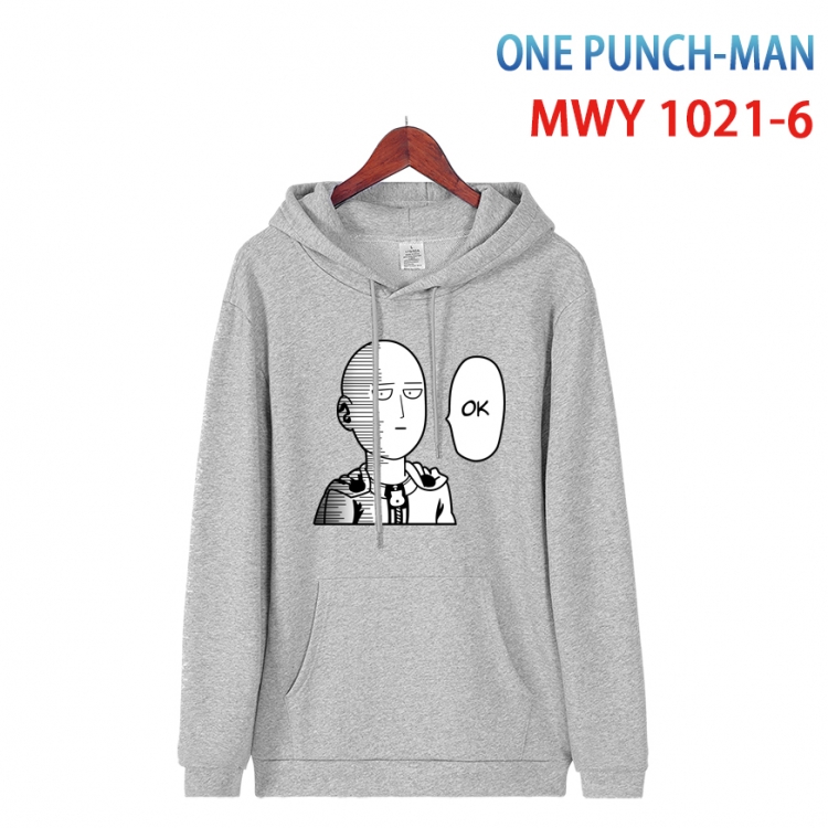 One Punch Man Long sleeve hooded patch pocket cotton sweatshirt from S to 4XL MQY-1021-6