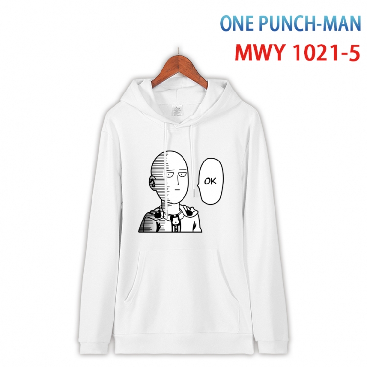 One Punch Man Long sleeve hooded patch pocket cotton sweatshirt from S to 4XL MQY-1021-5