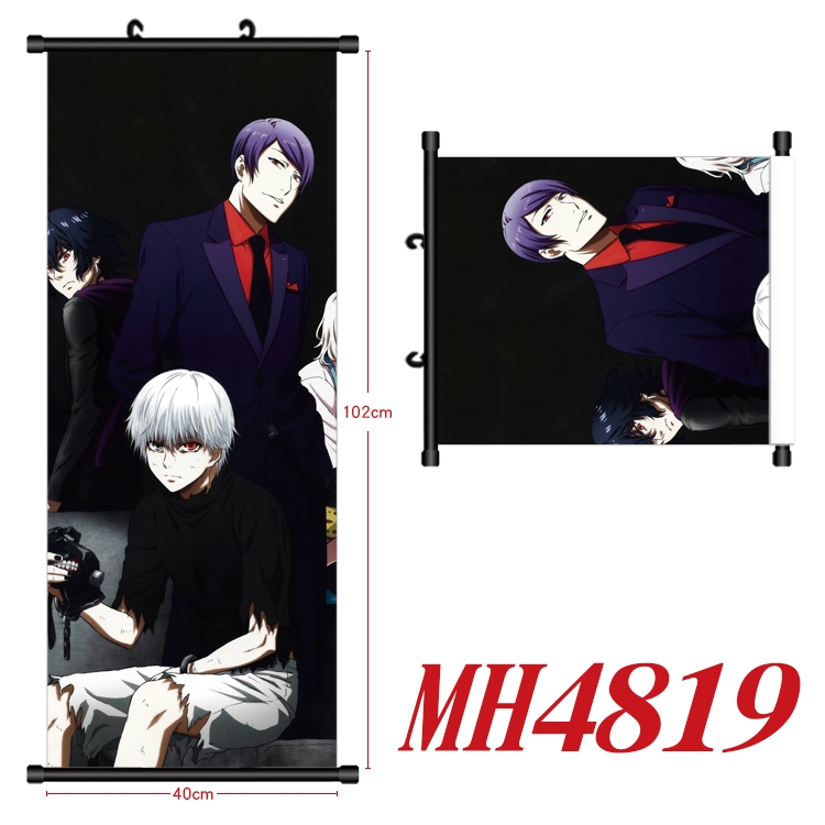 Tokyo Ghoul  Anime black Plastic rod Cloth painting Wall Scroll 40X102CM    MH4819