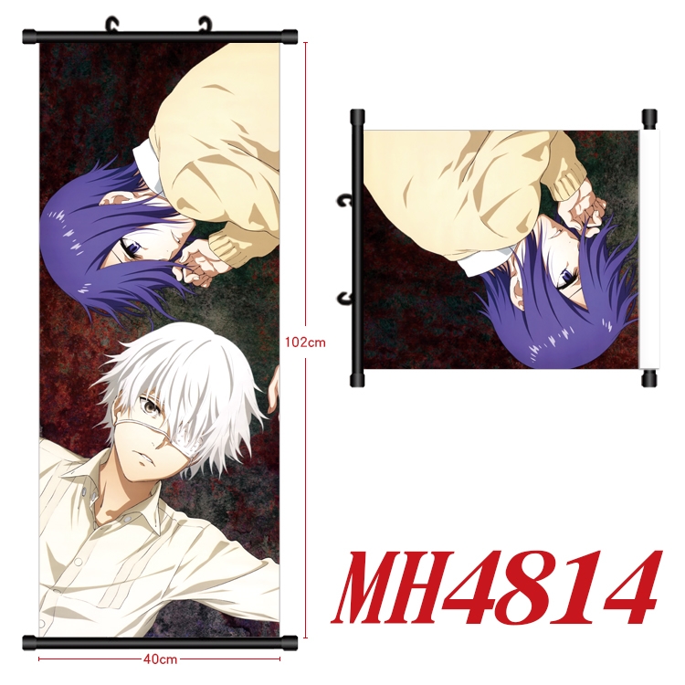 Tokyo Ghoul  Anime black Plastic rod Cloth painting Wall Scroll 40X102CM    MH4814