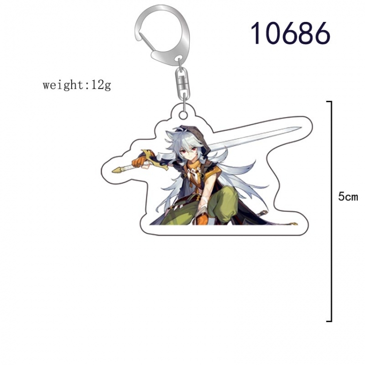 Genshin Impact  Anime acrylic Key Chain  price for 5 pcs 10686