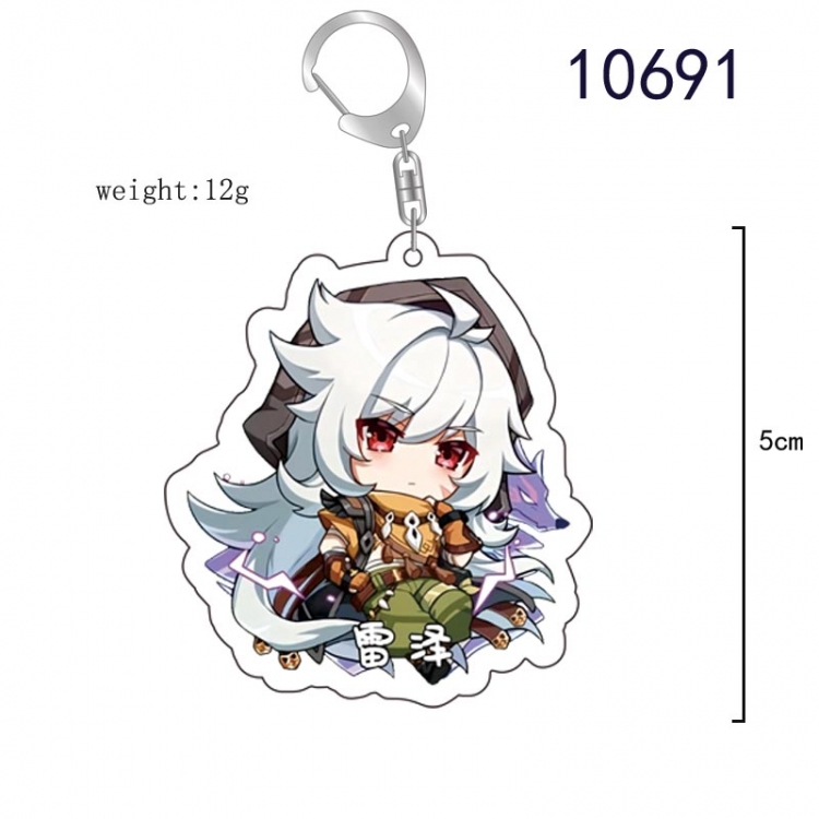 Genshin Impact  Anime acrylic Key Chain  price for 5 pcs  10691