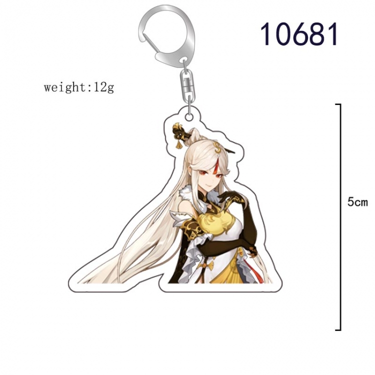 Genshin Impact  Anime acrylic Key Chain  price for 5 pcs 10681