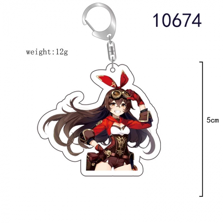 Genshin Impact  Anime acrylic Key Chain  price for 5 pcs   10674