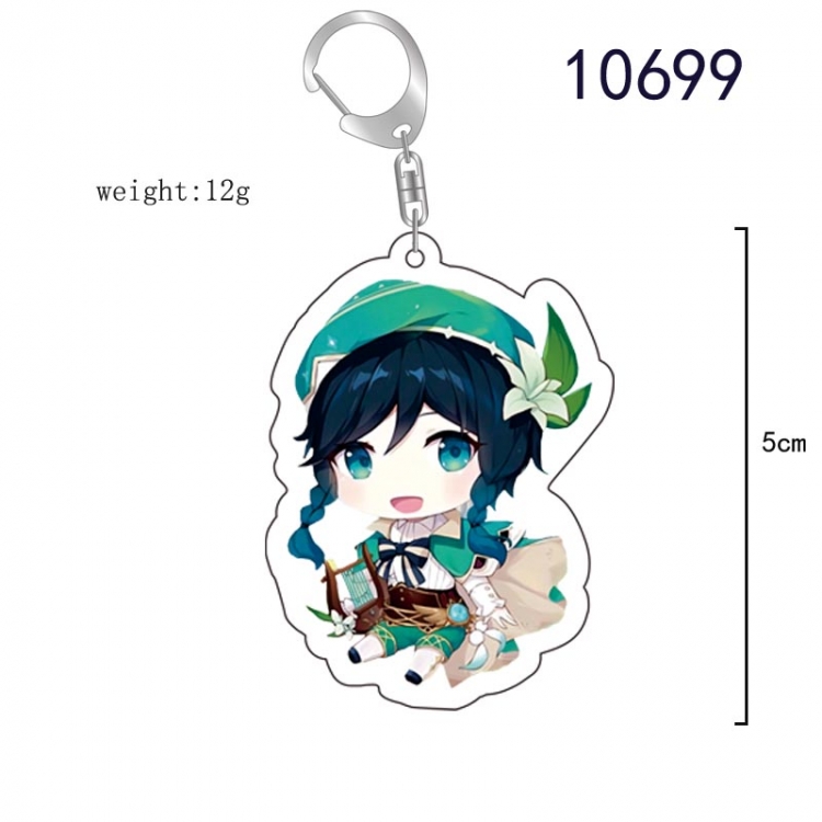 Genshin Impact  Anime acrylic Key Chain  price for 5 pcs   10699