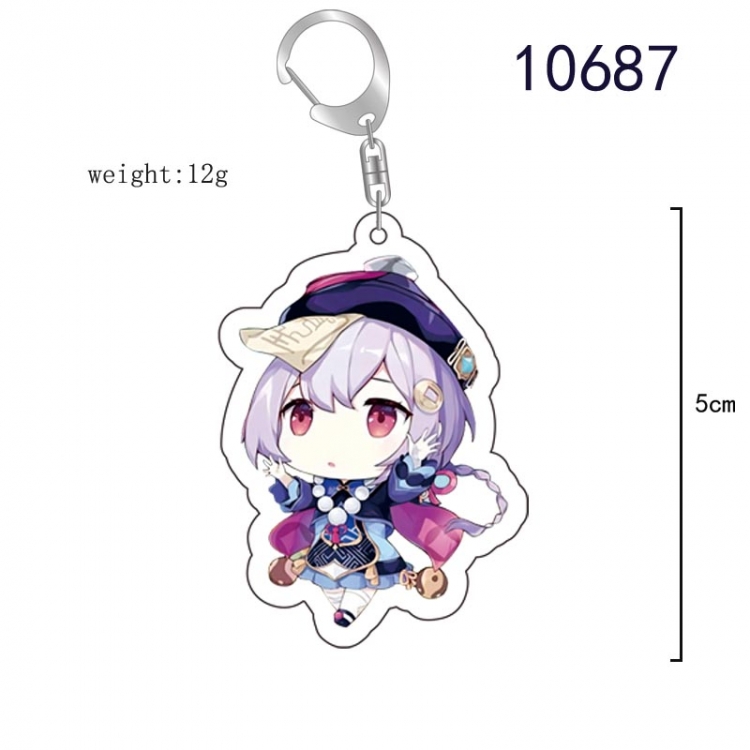 Genshin Impact  Anime acrylic Key Chain  price for 5 pcs   10687