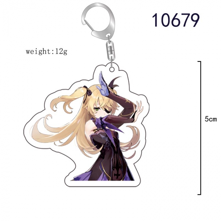 Genshin Impact  Anime acrylic Key Chain  price for 5 pcs  10679